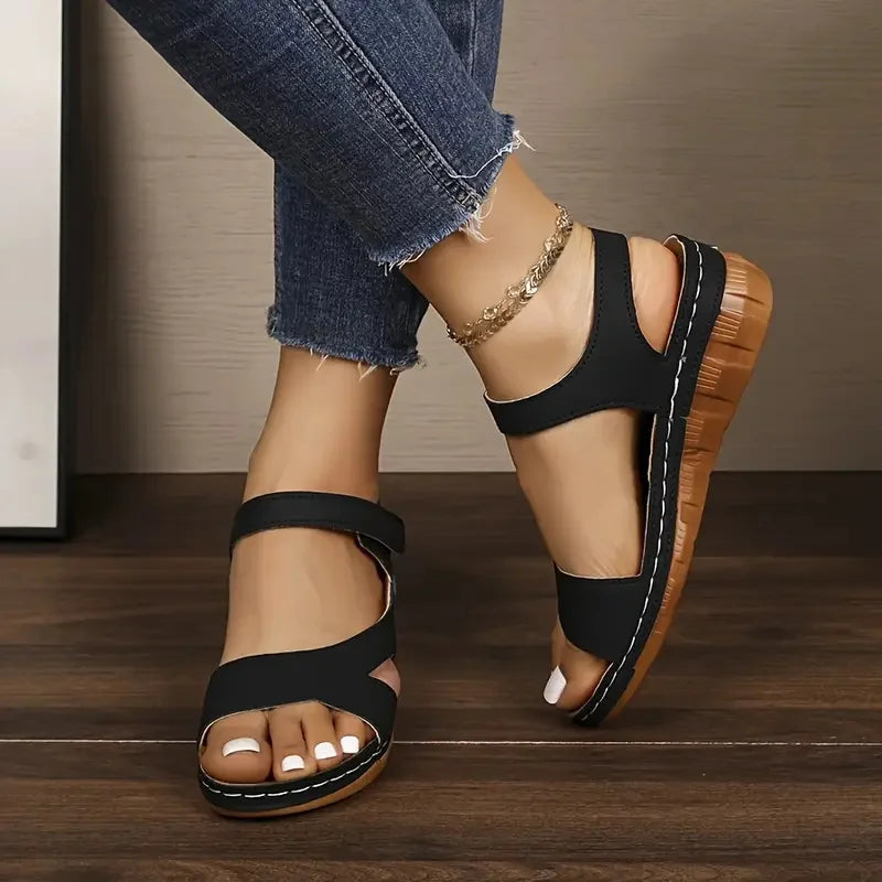 Summer 2026 Open-Toe Wedge Orogonal Sandals