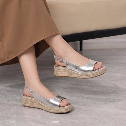 La Sandalette compensée Sandelisa