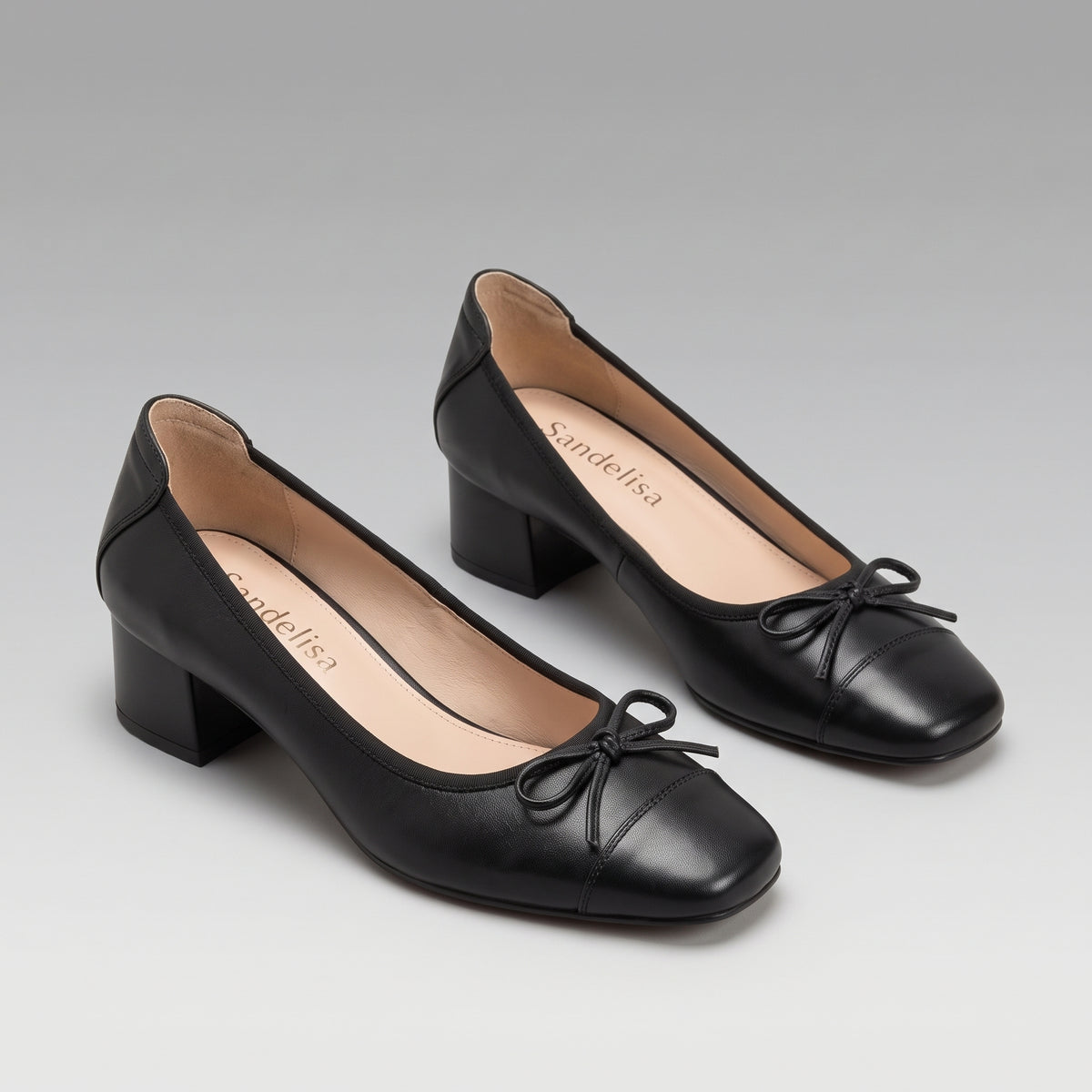 Escarpins Rétro Nœud Papillon Talon