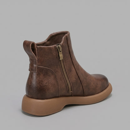 Bottines Chelsea Rétro Épaisses Fermeture