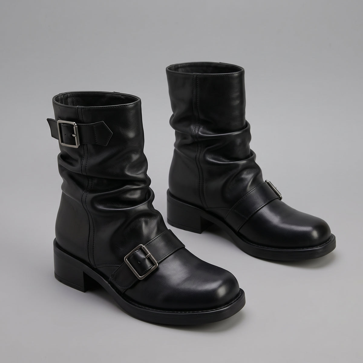 Bottes Santiags Rétro Marron Talon