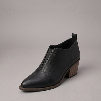 Bottines Chelsea Pointues Talon Carré