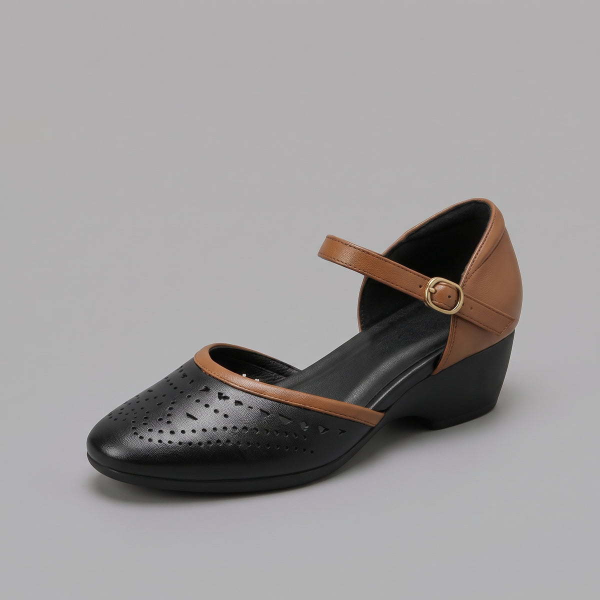 Mary Jane Pointues Compensées Femme