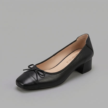 Escarpins Rétro Nœud Papillon Talon