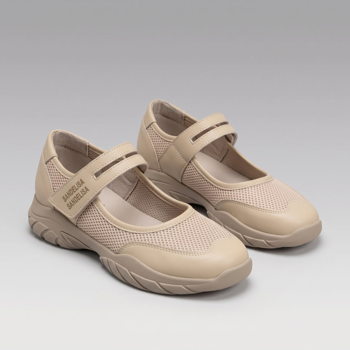 Baskets Mary Jane Mesh Épaisses