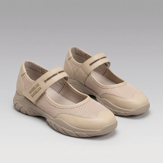 Baskets Mary Jane Mesh Épaisses