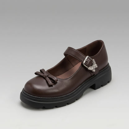 Escarpins Mary Jane Nœud Carrés