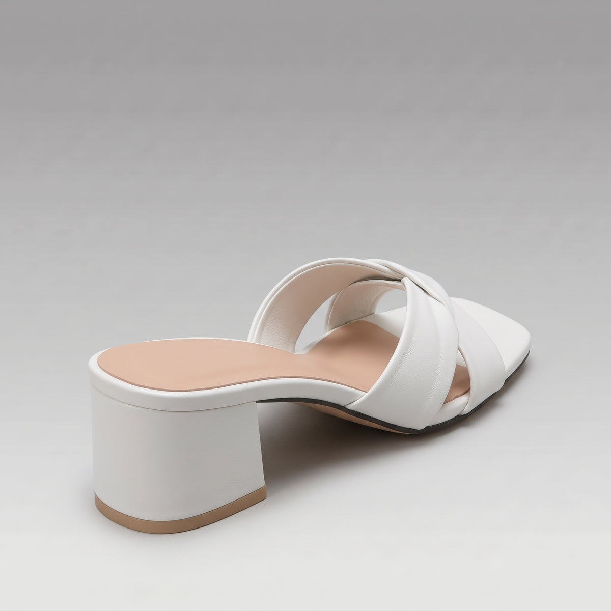 Mules Carrées à Talon Épais Moyen pour Femme