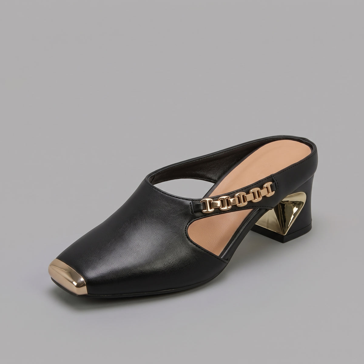 Mules Carrées à Talon Épais pour Femme