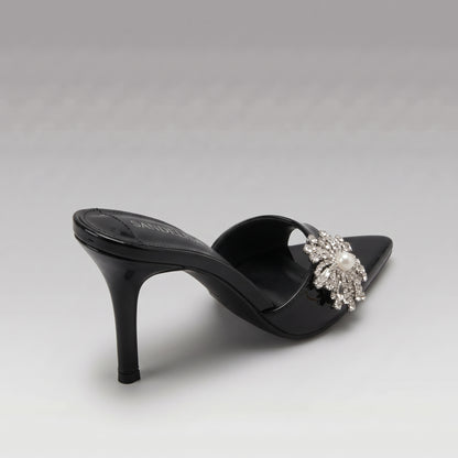 Mules Strass et Talon Aiguille pour Femme