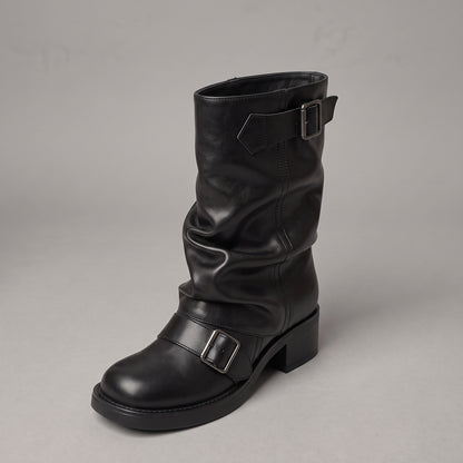 Bottes Santiags Rétro Marron Talon