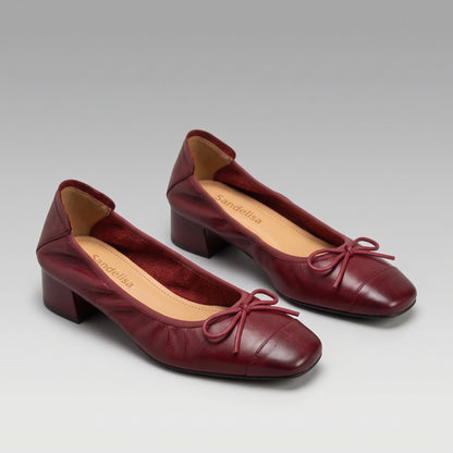 Escarpins Rétro Nœud Papillon Talon