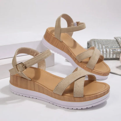 2026 Women's Cross Strap Wedge Sandals