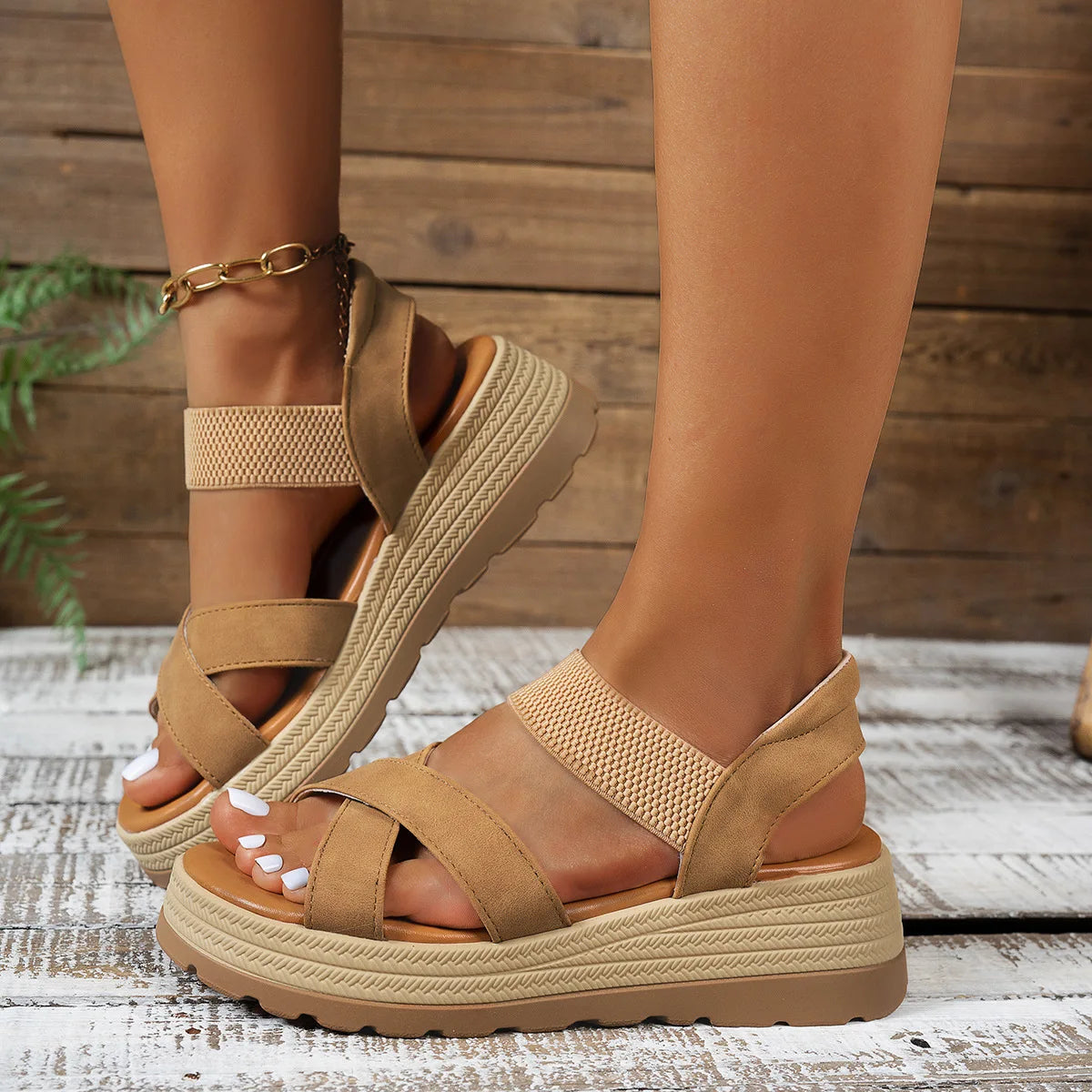 2026 Women's Roman Beach Thick Heel Sandals