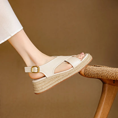2026 Fashion Original Wedge Sandals – Genuine Leather Platform Casual Shoes