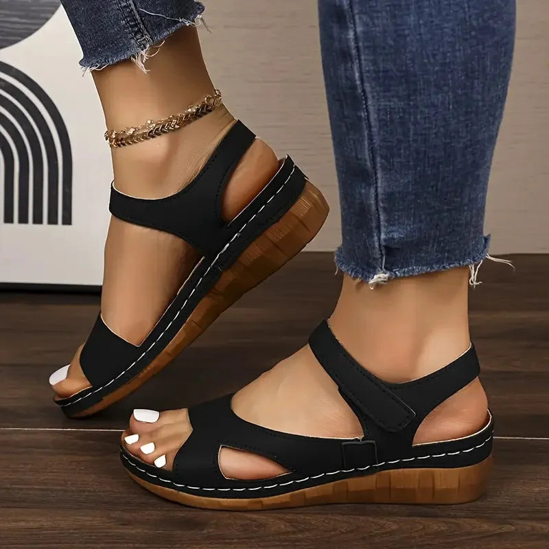 Summer 2026 Open-Toe Wedge Orogonal Sandals